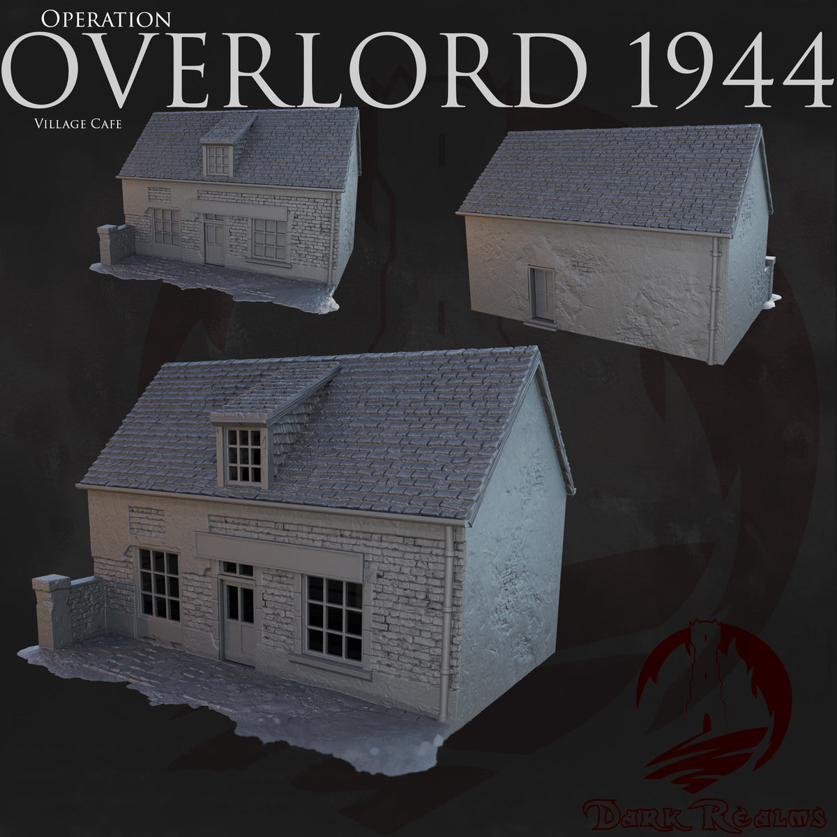 Overlord 1944 Village Cafe — WWII Terrain | Intact, Damaged & Ruined