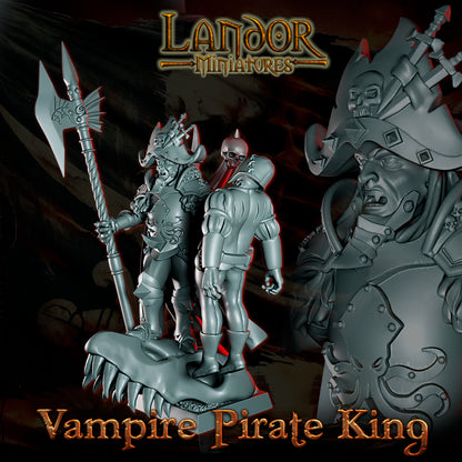 Vampire Pirate King – Landor Miniatures 3D Printed Miniature (32mm) - image 4