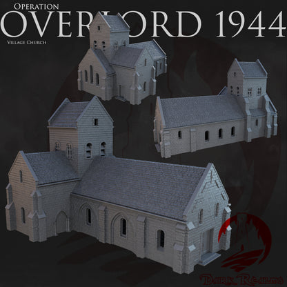 Village Church – Overlord 1944 | Dark Realms Tabletop Terrain (28mm)