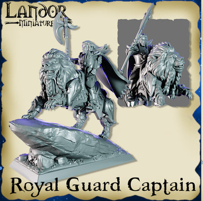 Royal Guard Captain – Landor Miniatures 3D Printed Miniature (32mm) - image 2