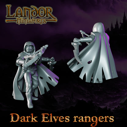Dark Elves Rangers – Landor Miniatures 3D Printed Miniature (32mm) - image 1