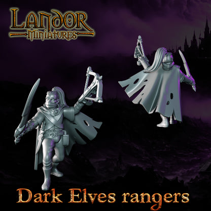 Dark Elves Rangers – Landor Miniatures 3D Printed Miniature (32mm) - image 2