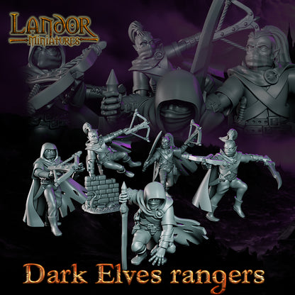 Dark Elves Rangers – Landor Miniatures 3D Printed Miniature (32mm) - image 5