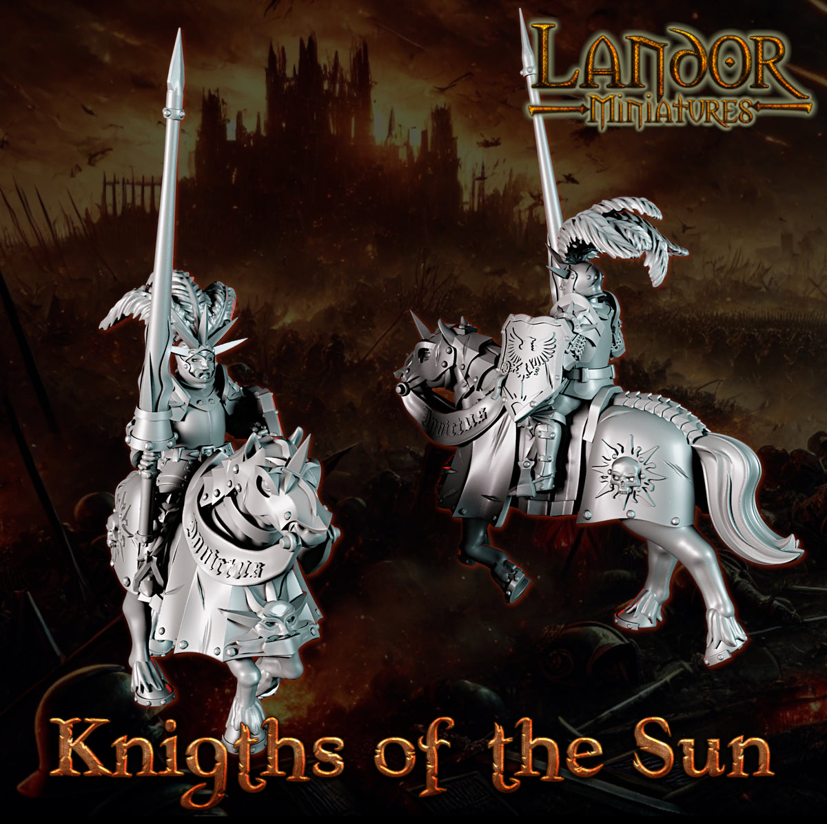 Knights of the Sun – Landor Miniatures 3D Printed Miniature (32mm) - image 1