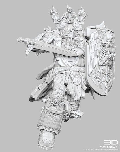 NEW! Grim Champion 4 Poses Available- 32mm 50mm 100mm 150mm  {By 3DArtguy} Free Little Helper with 2 Minis
