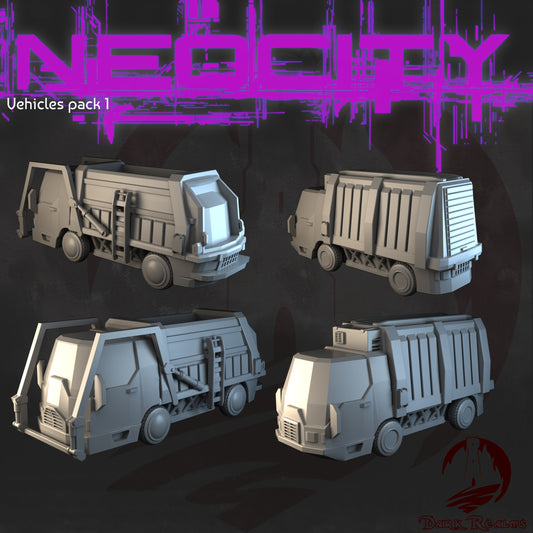 Neocity Vehicles — Dark Realms Forge Sci-Fi Scatter Terrain
