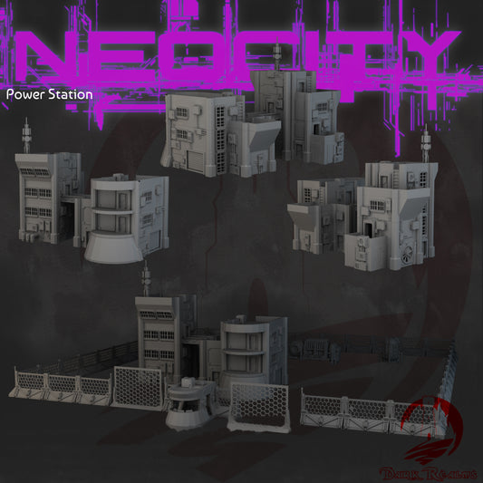 Neocity Power Station — Dark Realms Forge Sci-Fi Terrain
