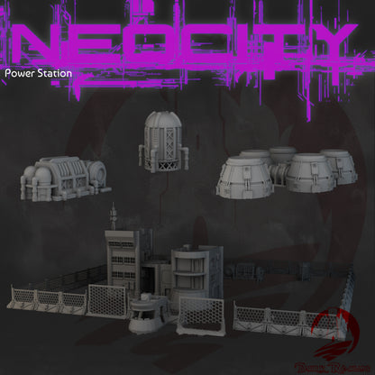 Neocity Power Station — Dark Realms Forge Sci-Fi Terrain