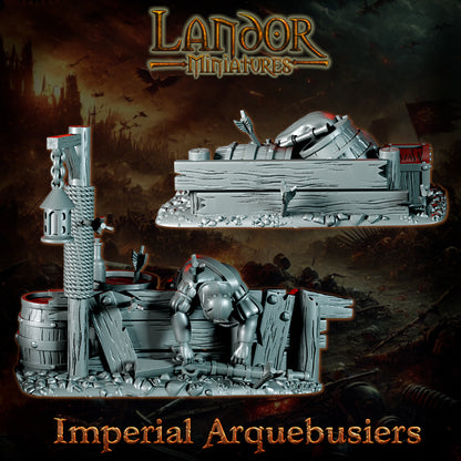 Imperial Arquebusiers – Landor Miniatures 3D Printed Miniature (32mm) - image 2