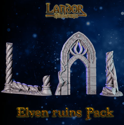 Elven Ruins – Landor Miniatures 3D Printed Miniature (32mm) - image 2