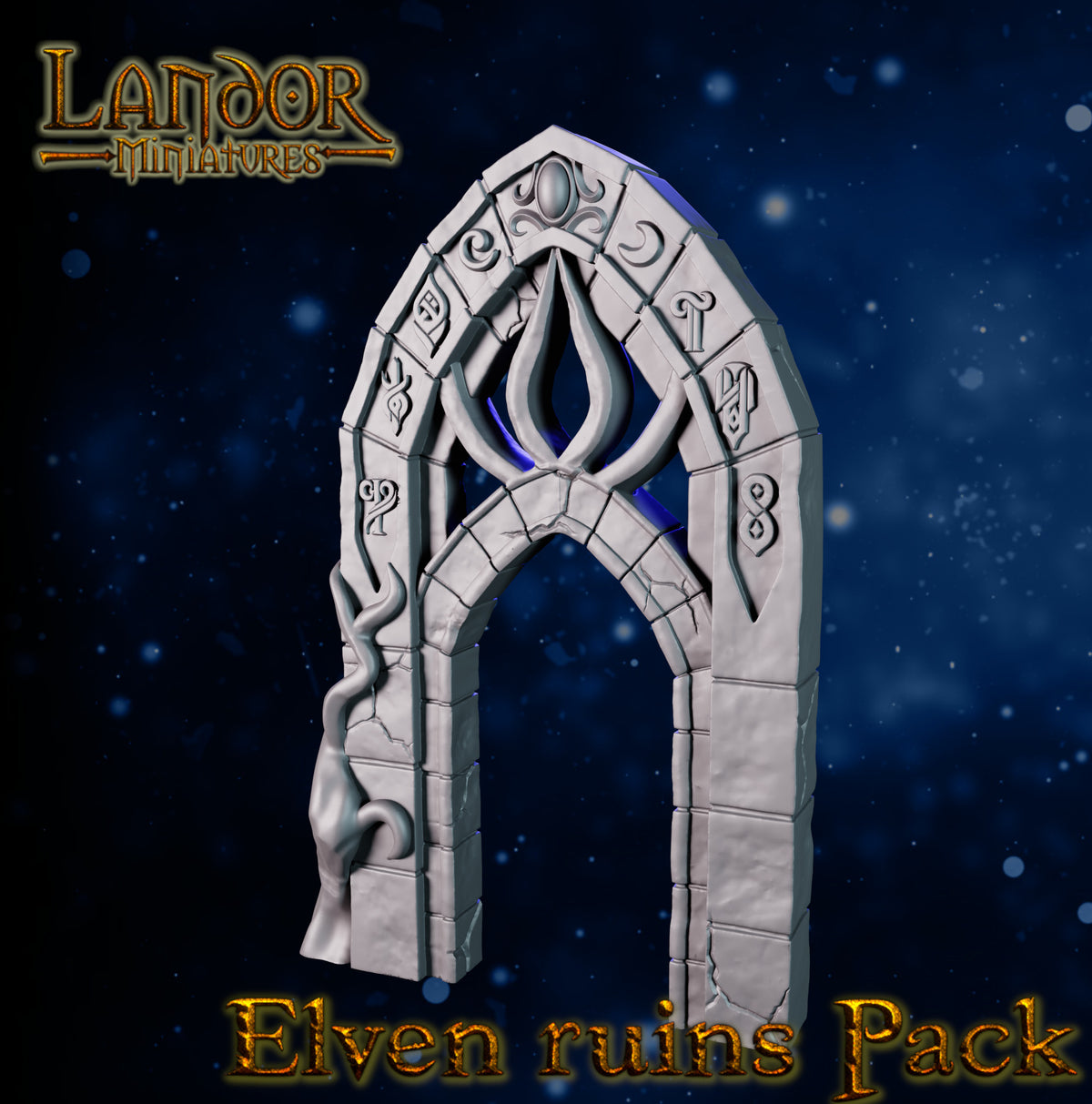 Elven Ruins – Landor Miniatures 3D Printed Miniature (32mm) - image 4