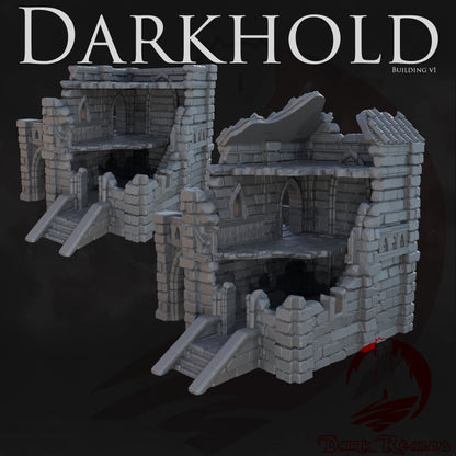 Building v1 – Darkhold Bastion Damaged/Intact Versions| Tabletop Terrain (28mm)