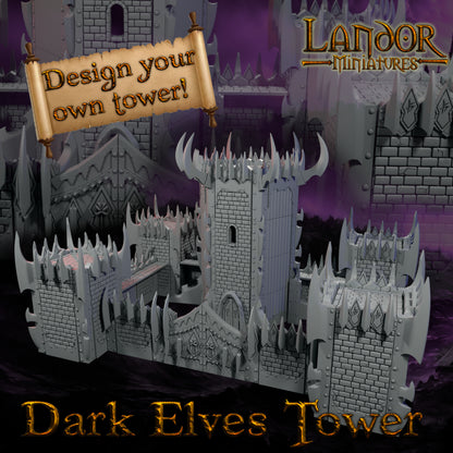 Dark Elves Tower – Landor Miniatures 3D Printed Miniature (32mm) - image 5
