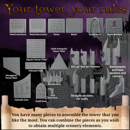 Dark Elves Tower – Landor Miniatures 3D Printed Miniature (32mm) - image 4