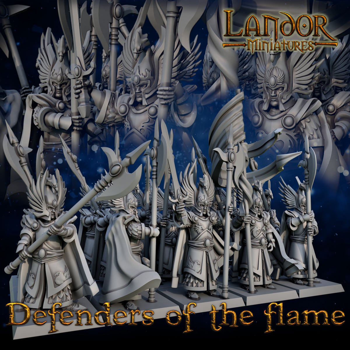 Defenders of the Flame – Landor Miniatures 3D Printed Miniature (32mm) - image 2