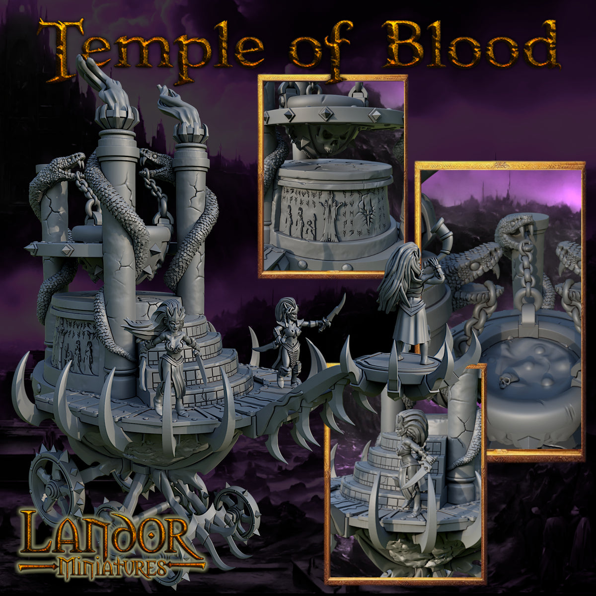 Temple of Blood – Landor Miniatures 3D Printed Miniature (32mm) - image 4