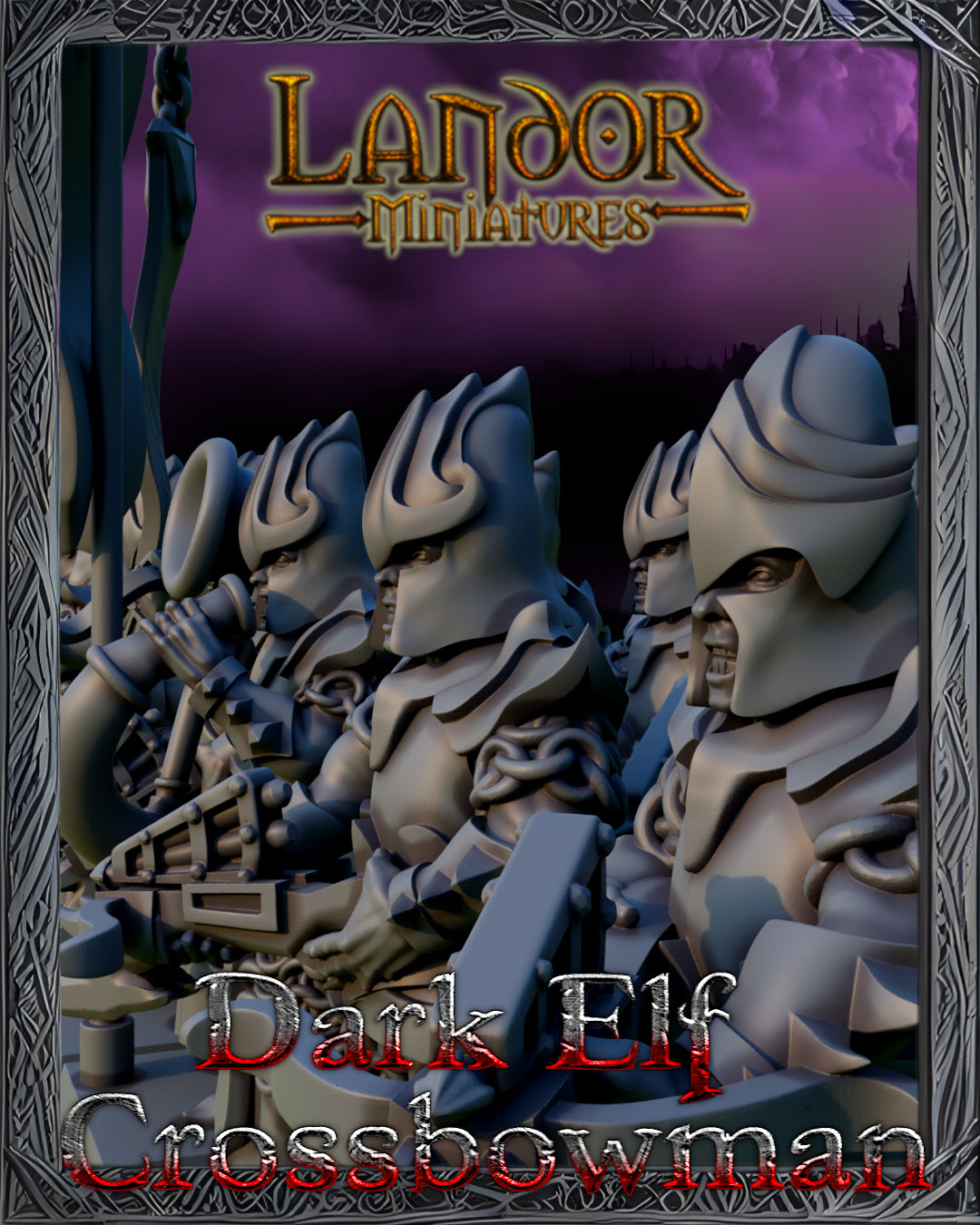 Dark elves Crossbowman – Landor Miniatures 3D Printed Miniature (32mm) - image 2