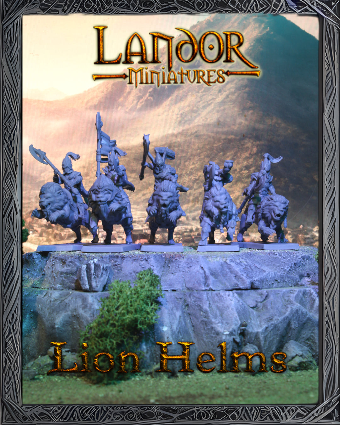Lion Helms – Landor Miniatures 3D Printed Miniature (32mm) - image 2