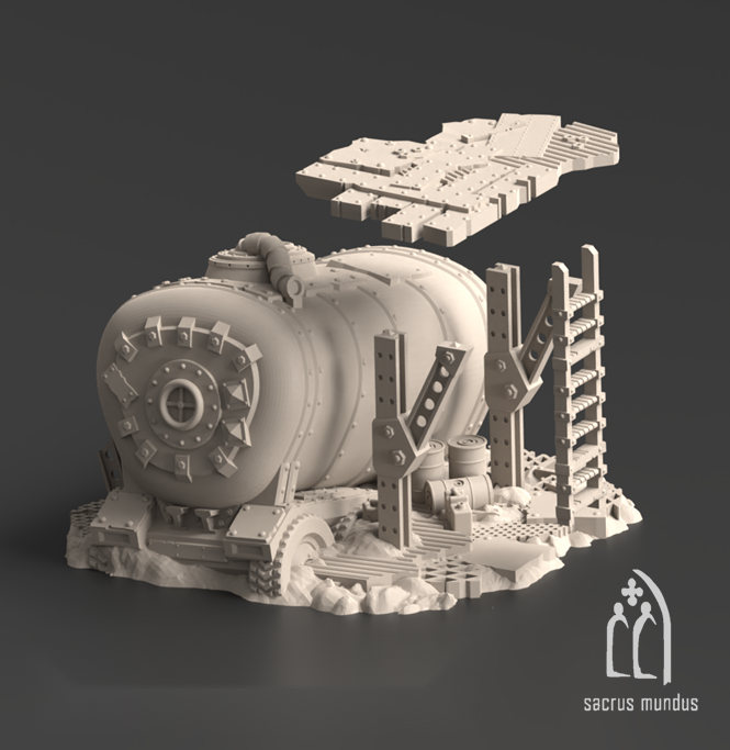 Warpzel-1A, No Git's Land Gulch - Sacrusmundus terrain reference render