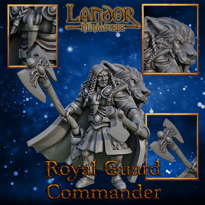 Royal Guard Commander – Landor Miniatures 3D Printed Miniature (32mm) - image 3
