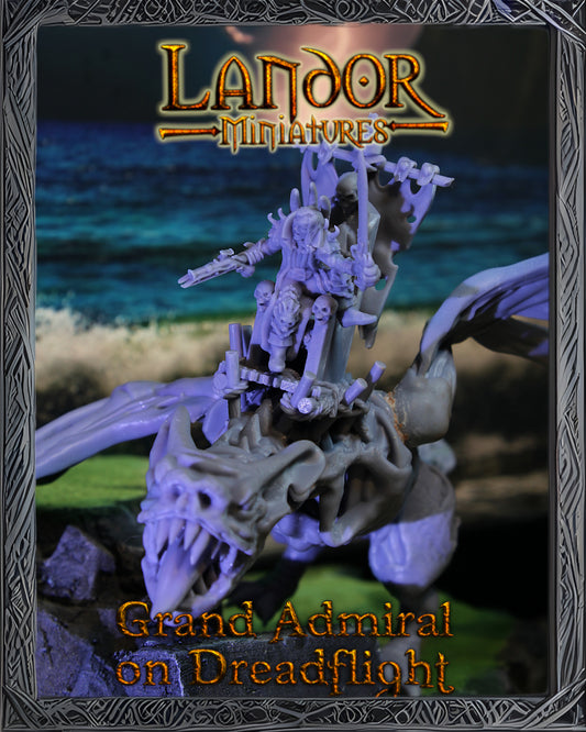 Grand Admiral on Dreadflight – Landor Miniatures 3D Printed Miniature (32mm) - image 1