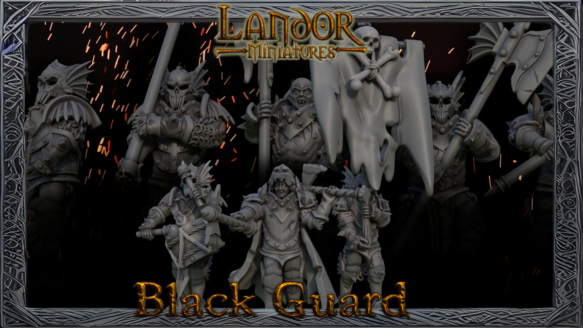 Black Guard – Landor Miniatures 3D Printed Miniature (32mm) - image 5
