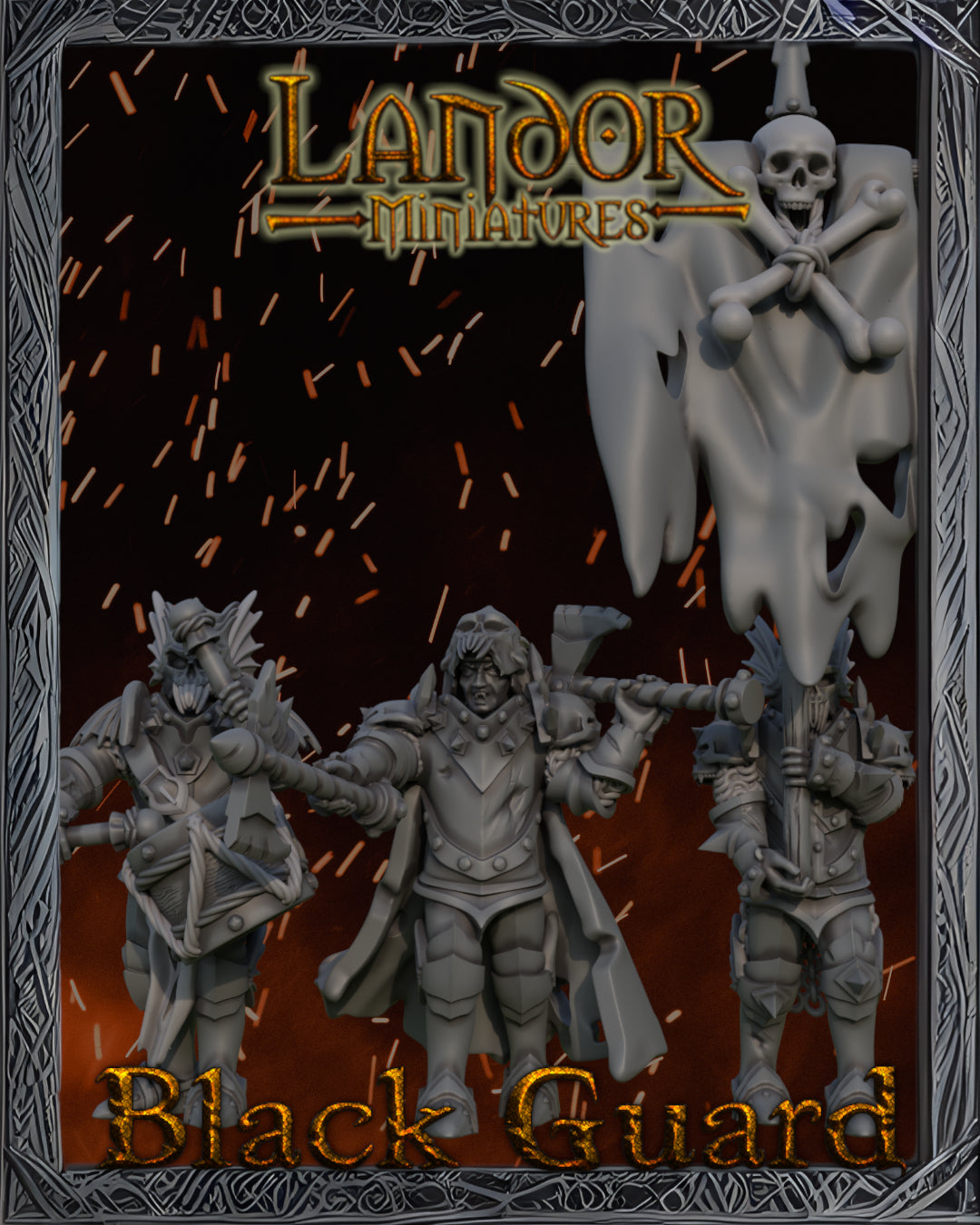 Black Guard – Landor Miniatures 3D Printed Miniature (32mm) - image 4