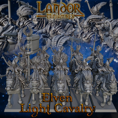 Elven Light Cavalry – Landor Miniatures 3D Printed Miniature (32mm) - image 11