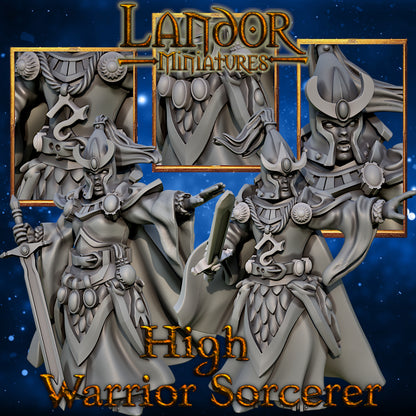 High warrior sorcerer – Landor Miniatures 3D Printed Miniature (32mm) - image 3