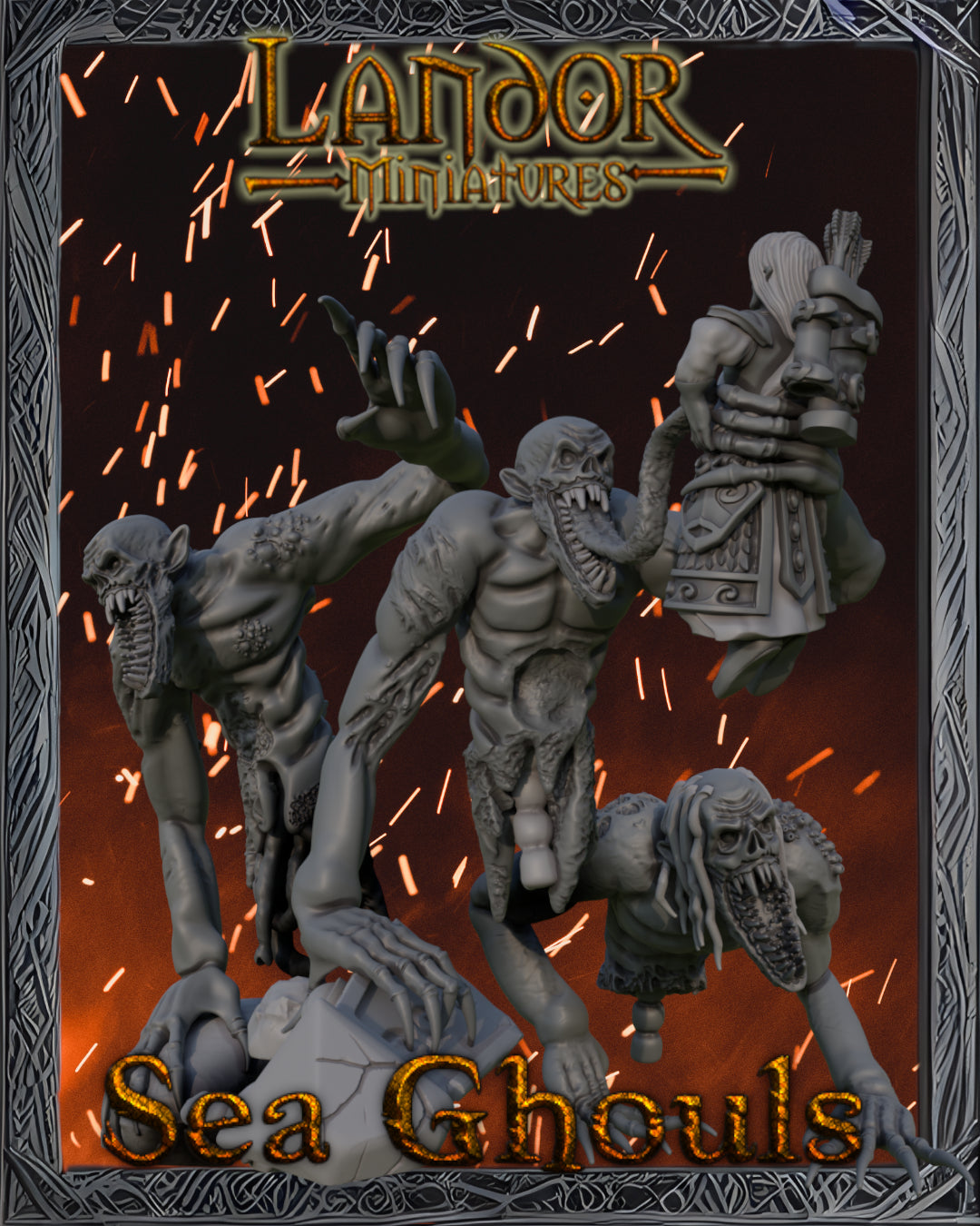 Sea Ghouls – Landor Miniatures 3D Printed Miniature (32mm) - image 4
