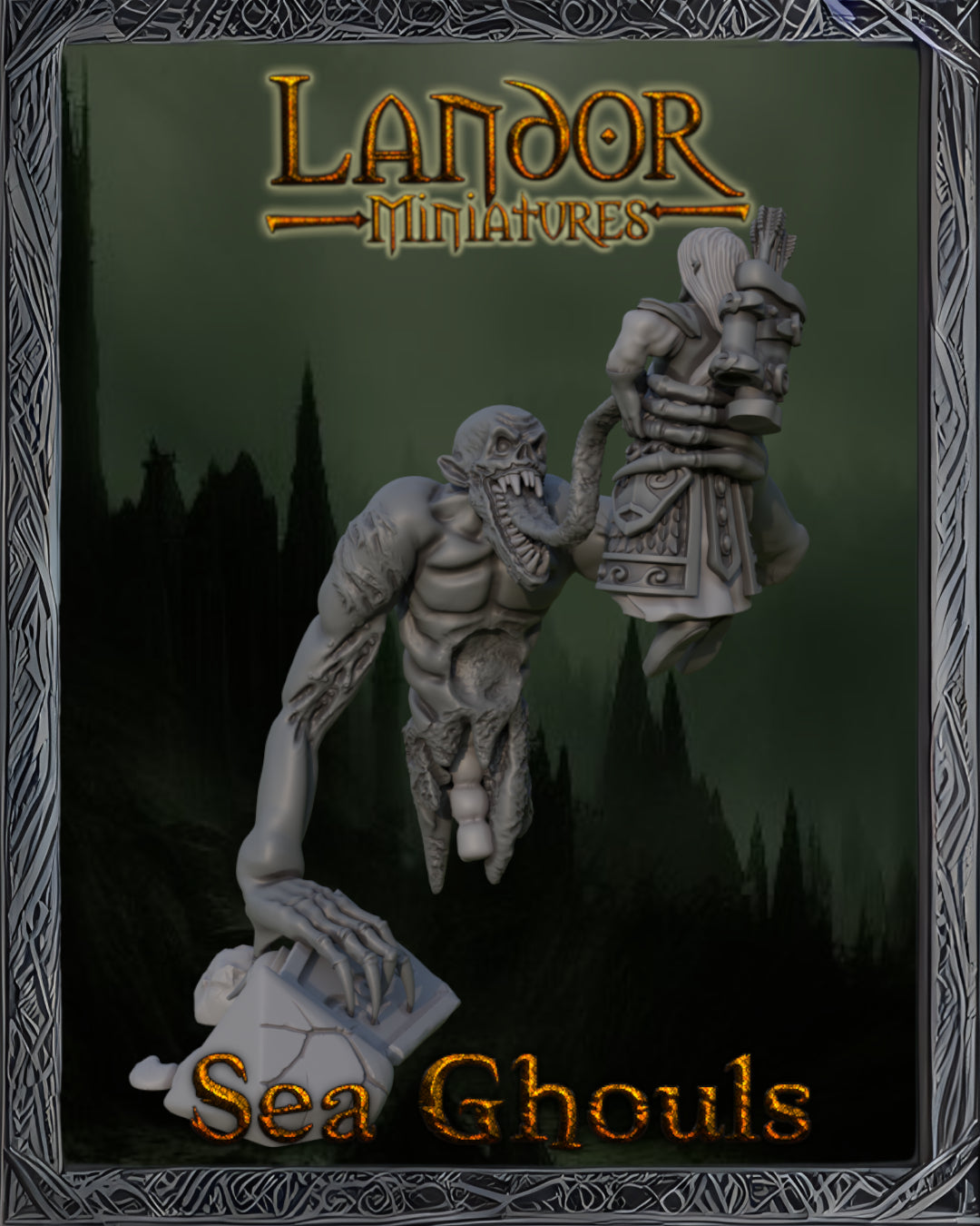 Sea Ghouls – Landor Miniatures 3D Printed Miniature (32mm) - image 6