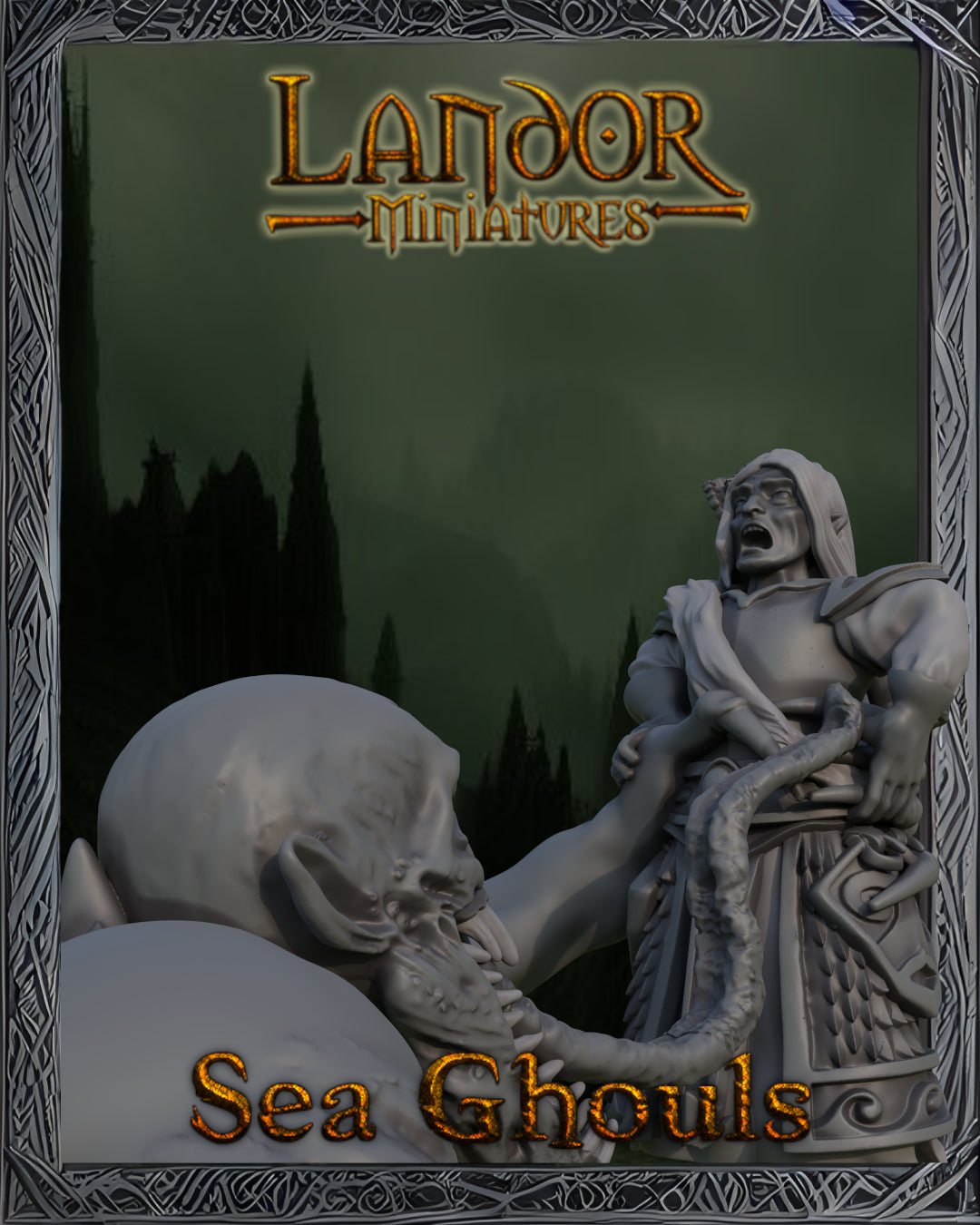 Sea Ghouls – Landor Miniatures 3D Printed Miniature (32mm) - image 3