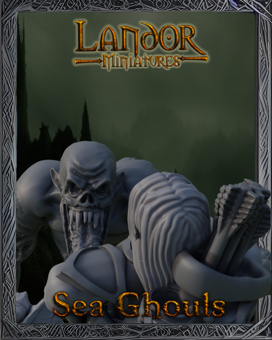 Sea Ghouls – Landor Miniatures 3D Printed Miniature (32mm) - image 10