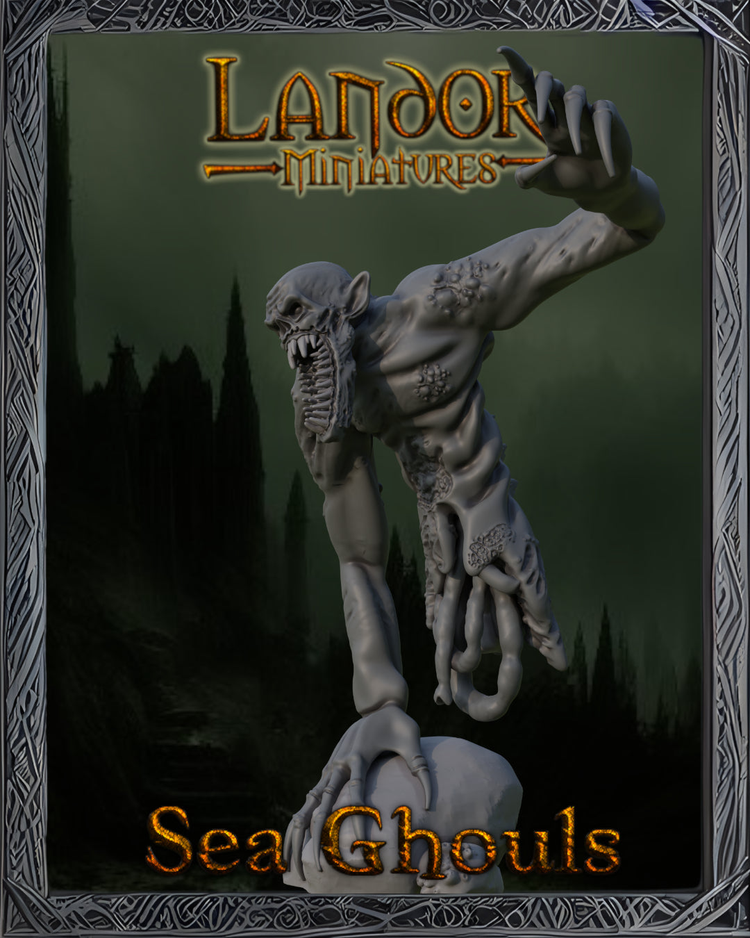 Sea Ghouls – Landor Miniatures 3D Printed Miniature (32mm) - image 8