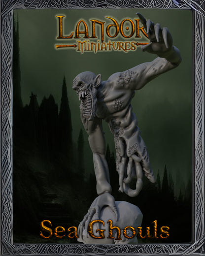 Sea Ghouls – Landor Miniatures 3D Printed Miniature (32mm) - image 8