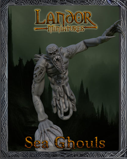 Sea Ghouls – Landor Miniatures 3D Printed Miniature (32mm) - image 9