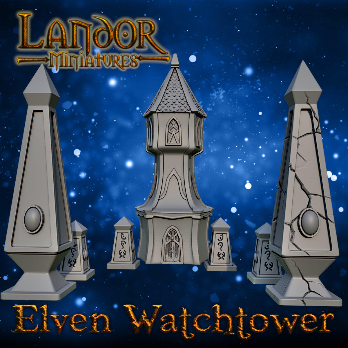 Elven Watchtower – Landor Miniatures 3D Printed Miniature (32mm) - image 7