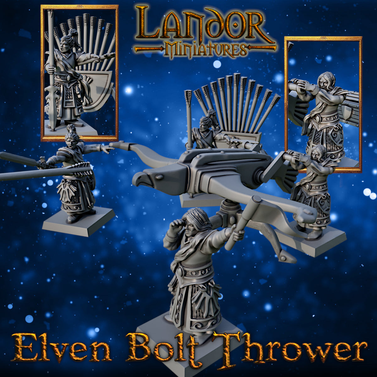Elven Bolt Thrower – Landor Miniatures 3D Printed Miniature (32mm) - image 9