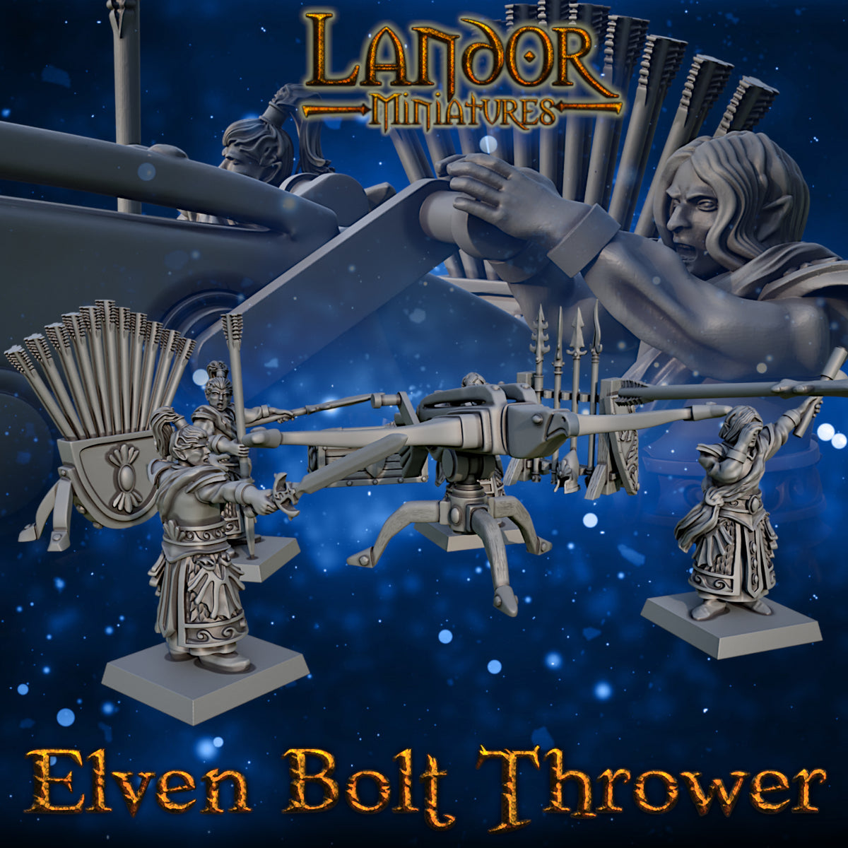 Elven Bolt Thrower – Landor Miniatures 3D Printed Miniature (32mm) - image 10