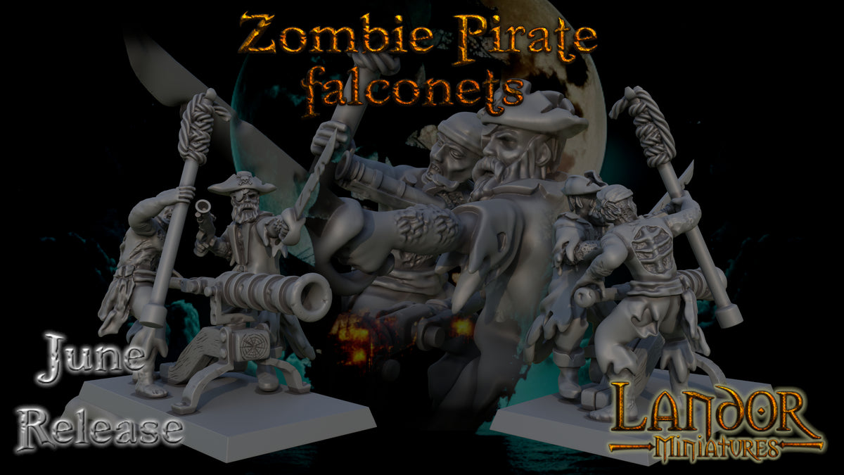 Zombie Pirates Falconets – Landor Miniatures 3D Printed Miniature (32mm) - image 10