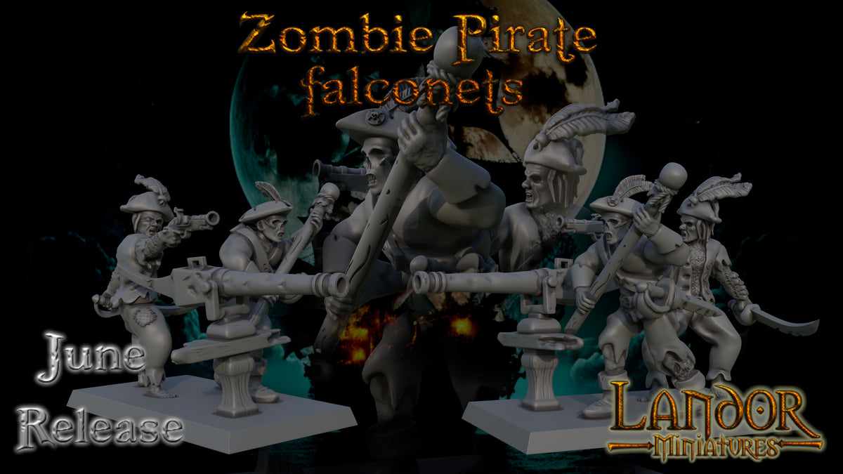 Zombie Pirates Falconets – Landor Miniatures 3D Printed Miniature (32mm) - image 18