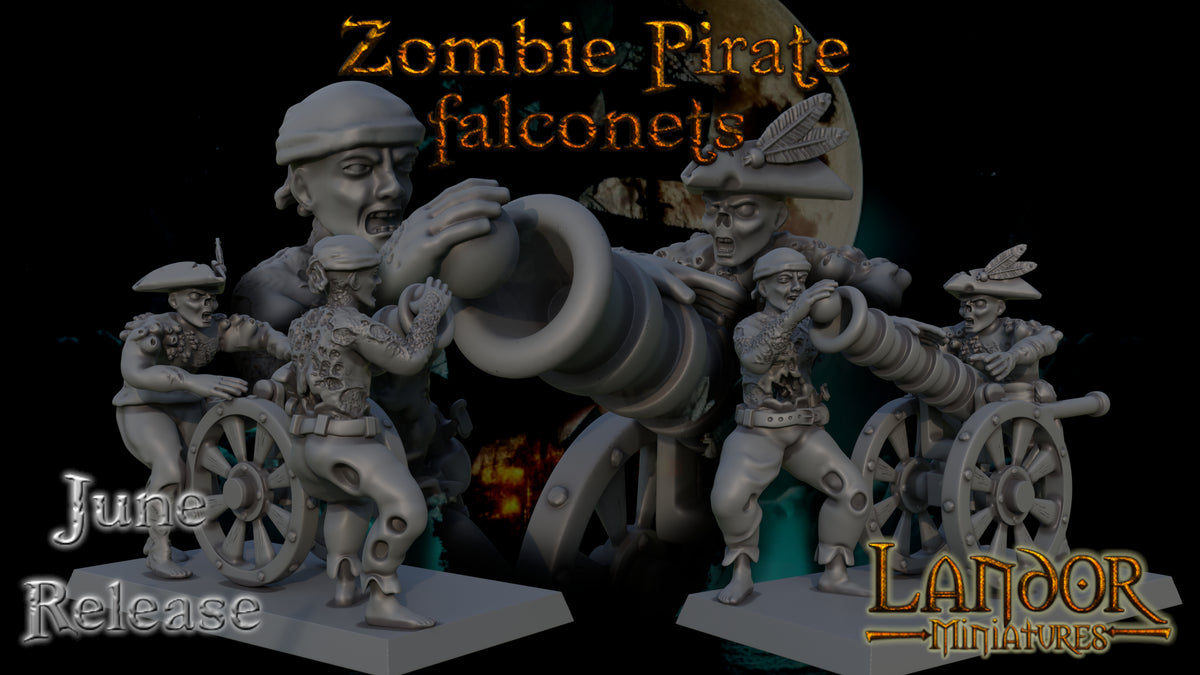 Zombie Pirates Falconets – Landor Miniatures 3D Printed Miniature (32mm) - image 19