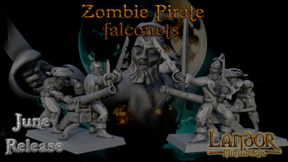 Zombie Pirates Falconets – Landor Miniatures 3D Printed Miniature (32mm) - image 11