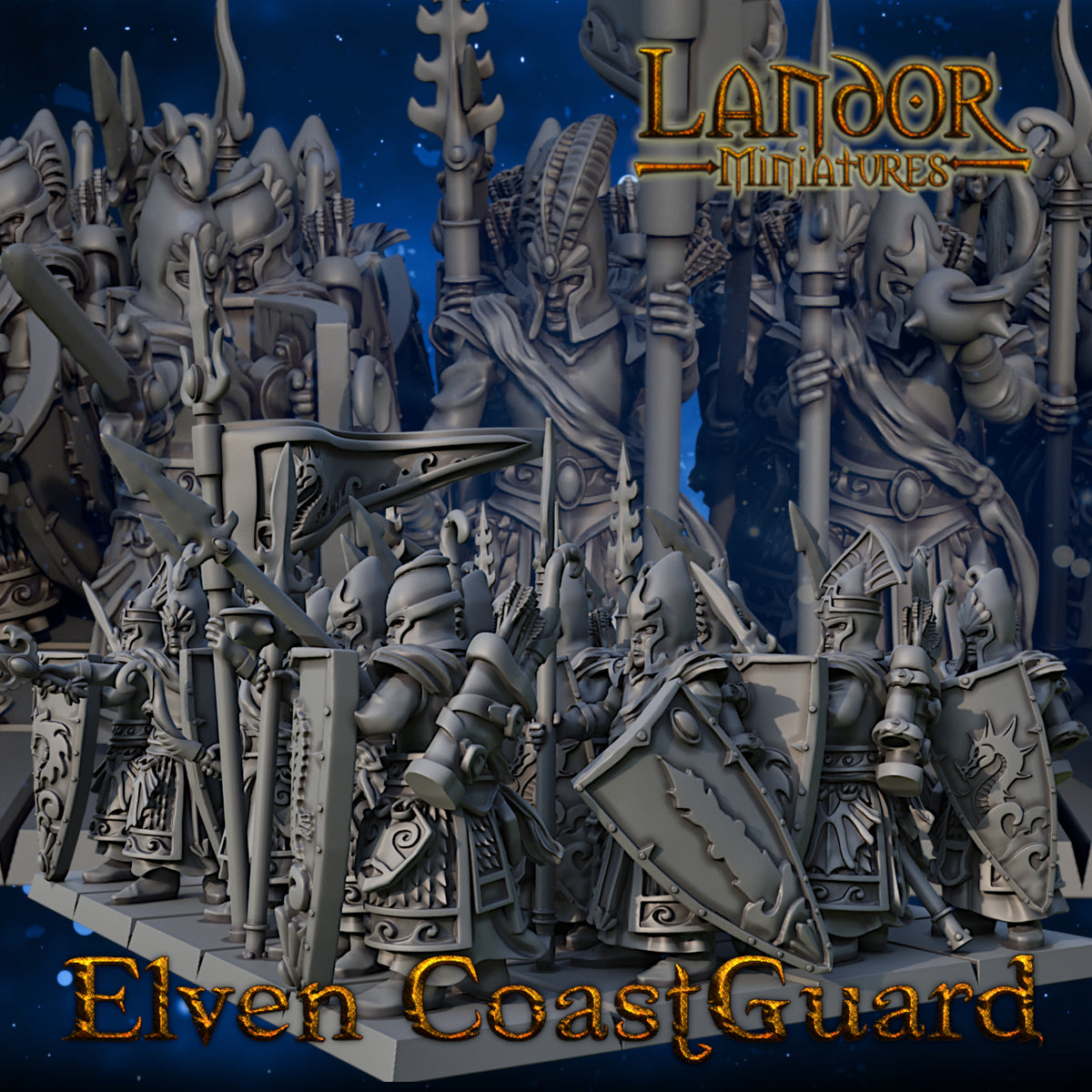 Elven coastguard – Landor Miniatures 3D Printed Miniature (32mm) - image 10