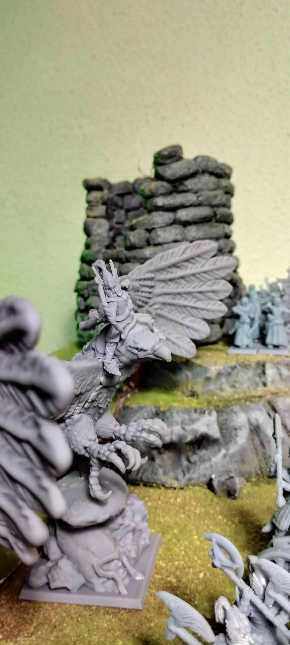 Hero on giant eagle – Landor Miniatures 3D Printed Miniature (32mm) - image 2