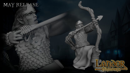 Elven archers – Landor Miniatures 3D Printed Miniature (32mm) - image 5