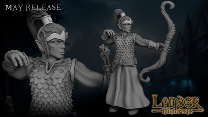 Elven archers – Landor Miniatures 3D Printed Miniature (32mm) - image 15