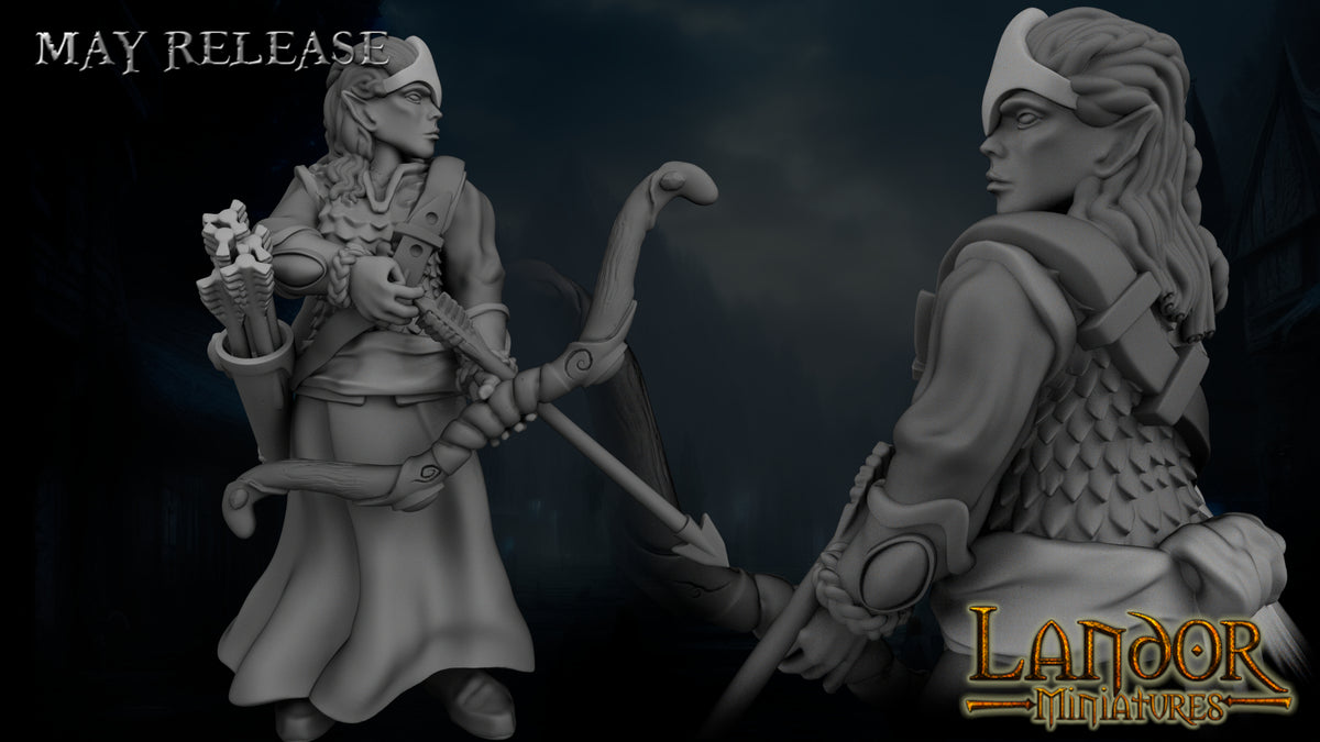 Elven archers – Landor Miniatures 3D Printed Miniature (32mm) - image 12