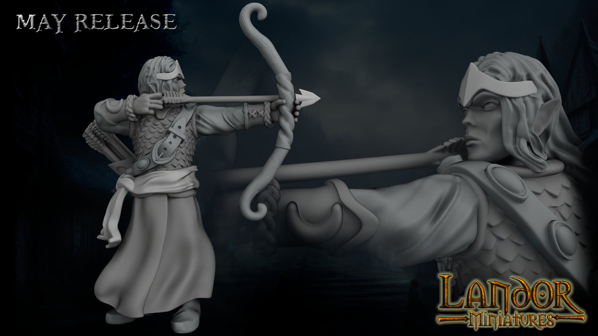 Elven archers – Landor Miniatures 3D Printed Miniature (32mm) - image 16