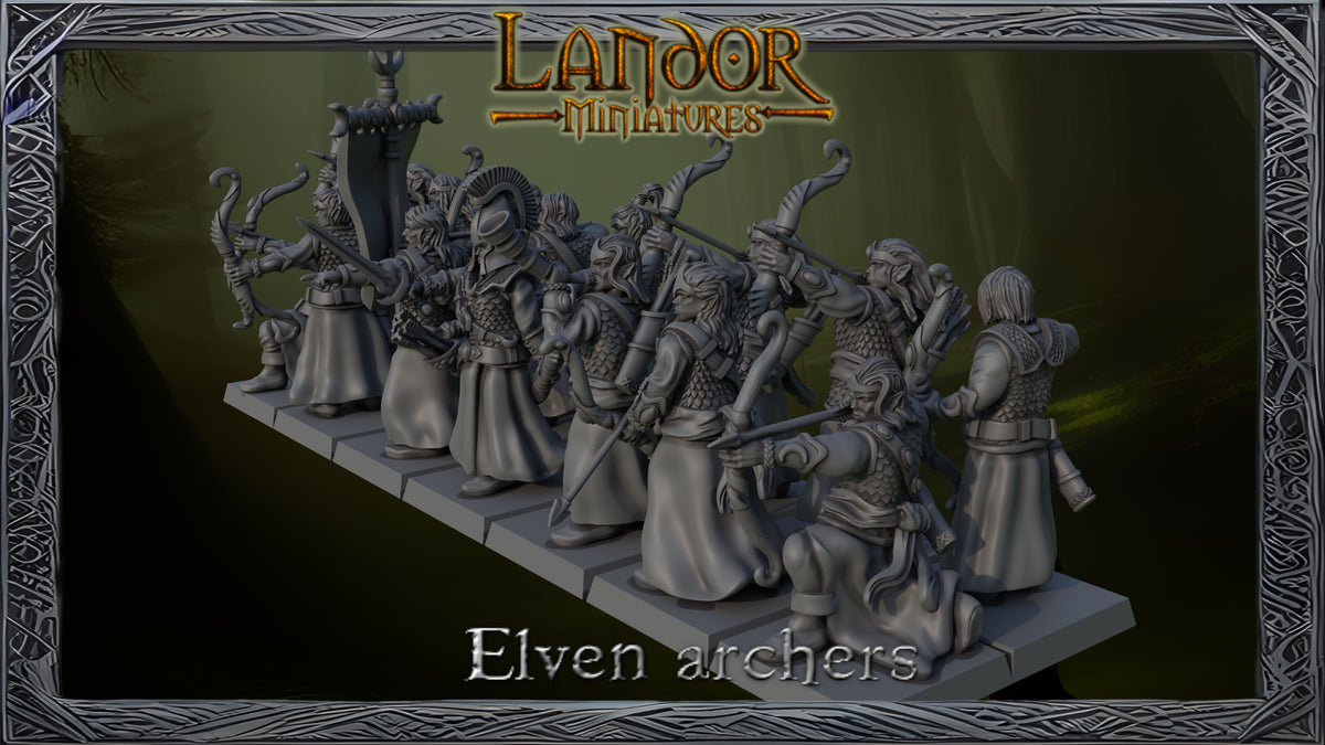 Elven archers – Landor Miniatures 3D Printed Miniature (32mm) - image 17
